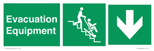 Evacuation Equipment directional with arrows